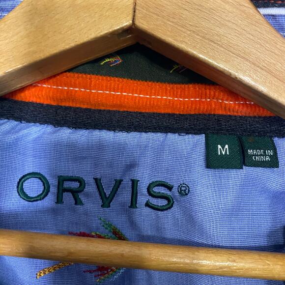 Orvis Mens Dark Gray Pullover Sweater Outdoor Casual Thick Fall Size Medium - Picture 5 of 15